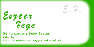 eszter hege business card